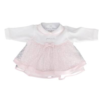 Elegante conjunto de recién nacida en chenilla Minù con cobertor talla 1 mes