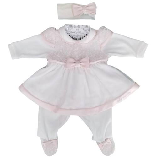 Bandeau élégant en chenille avec lien Minù taille 1 mois