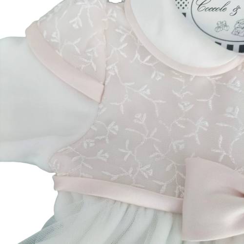 Elegante diadema de chenilla con lazo Minù talla 1 mes 2