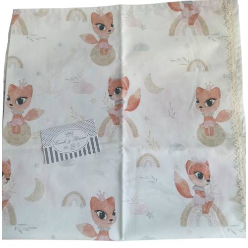 Musselina de algodão estampada