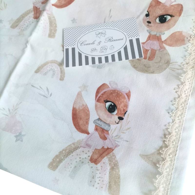 Musselina de algodão estampada