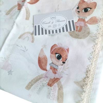 Muselina de algodón estampada