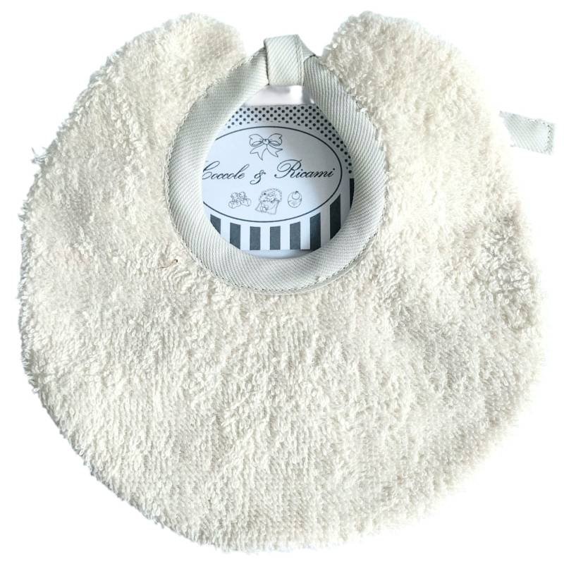 Bavetta neonata cotone stampato e spugna