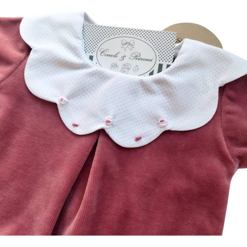 Sleepsuit with white chenille band...
