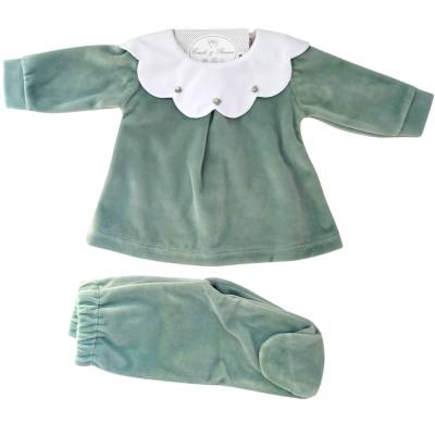 Newborn baby chenille cover with 0/1 month cap