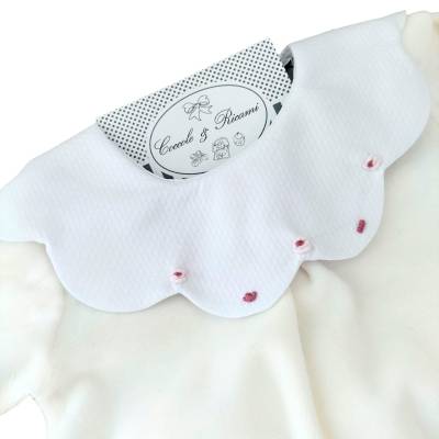 Coprifasce neonata in ciniglia panna bebè Margo'