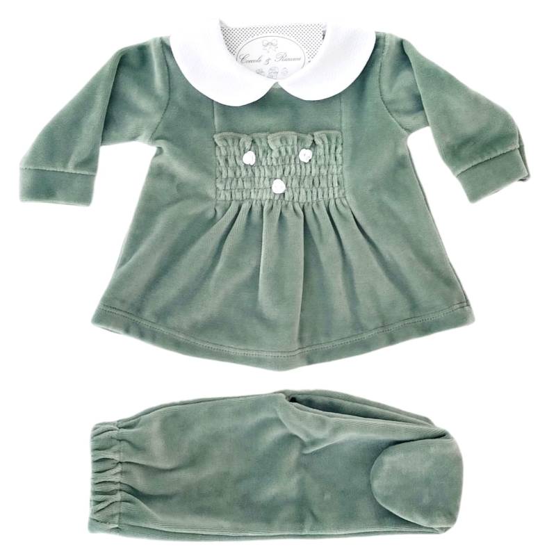 Fato de recém-nascido em chenille com...