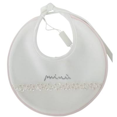 Funda clínica bebé niña Minù elegante chenilla con capota y babero