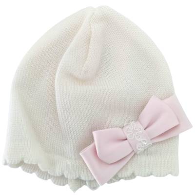 Neugeborenes Wolldecke Größe 1 Monat Minù Creme rosa