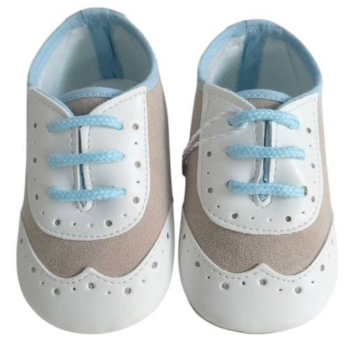 Sapatos de bebé recém-nascido em cetim de seda creme... 2