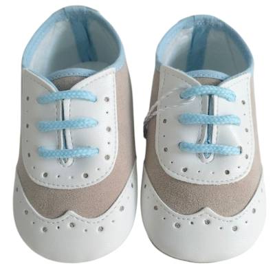 Chaussures en satin de soie crème pour nouveau-né taille 18