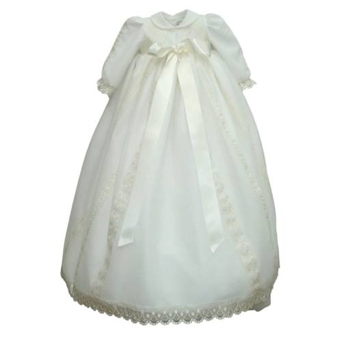 Langes Taufkleid mit Kappe