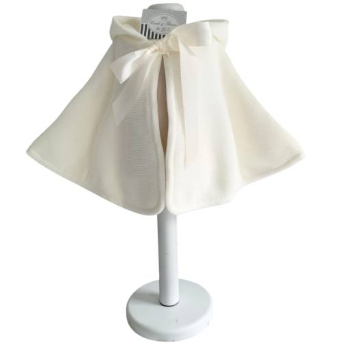 Cape crème pour fille avec effet de laine