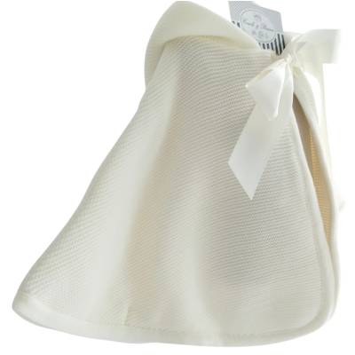 Cape crème pour fille avec effet de laine