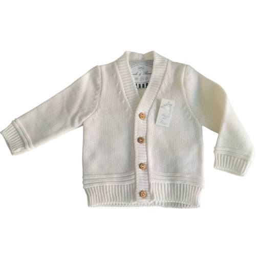 Cream wool-effect cardigan