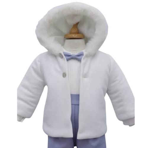 Giubbotto bambino neonato bianco latte