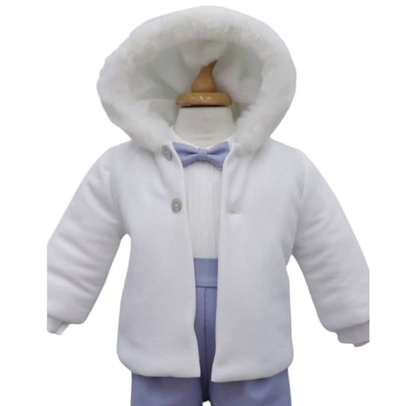 Giubbotto bambino neonato bianco latte
