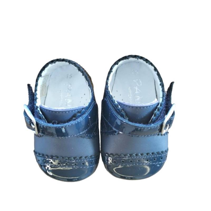 Scarpine Neonato - Scarpina morbida neonato blu elegante - Vendita Abbigliamento Neonato