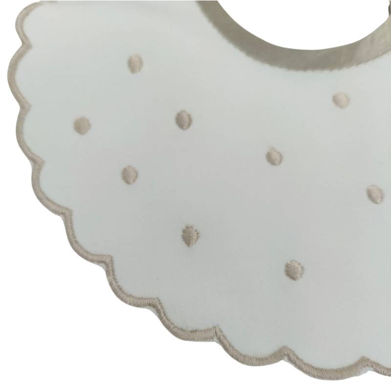Newborn baby bib Ninnaoh pink with...