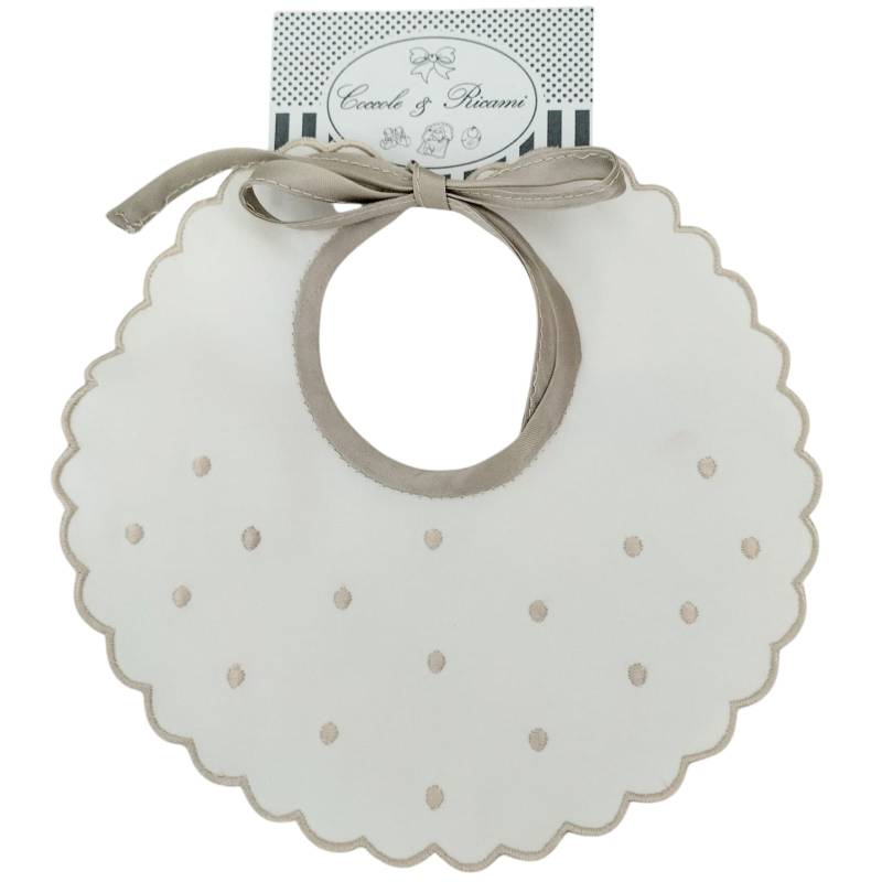 Newborn baby bib Ninnaoh pink with...