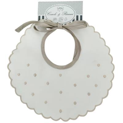 Bavoir pour nouveau-né Ninnaoh rose avec fleurs