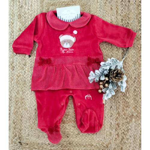 Neugeborenes Baby Schlafanzug 1 Monat Ninnaoh mit roten...