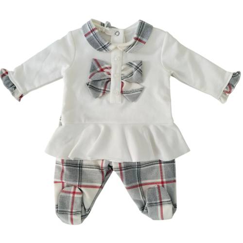 Conjunto de roupa para menina recém-nascida 3 meses creme...