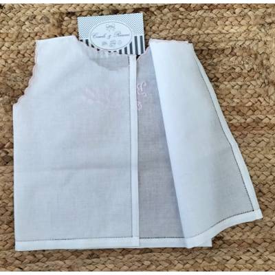 Blusa Lucky con bordado rosa