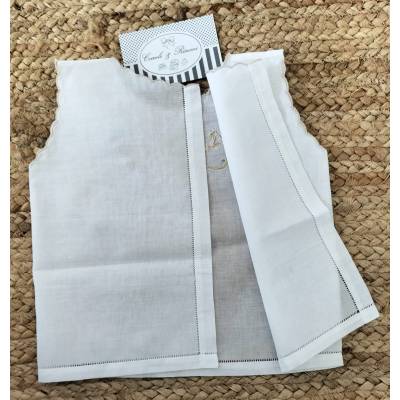 Blusa de la fortuna sin mangas bordada a mano