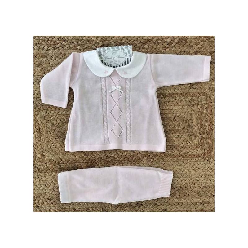 Elegante conjunto de algodón rosa...