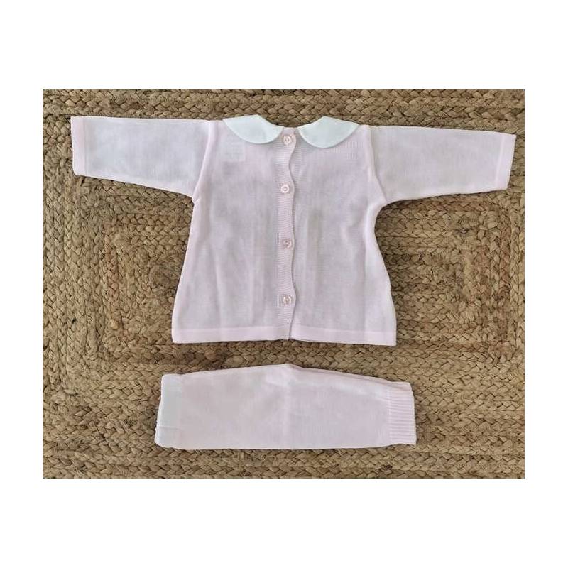 Elegant pink cotton newborn outfit 1...