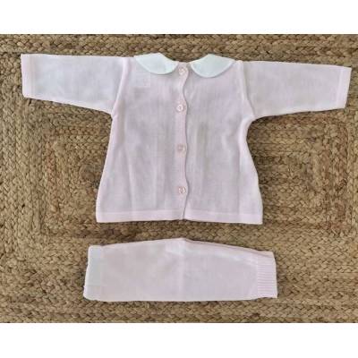 Ensemble élégant en coton rose pour nouveau-né 1 mois Minù