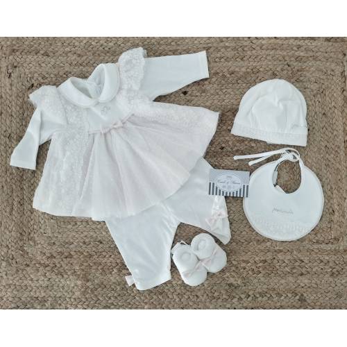 Ensemble coton nouveau-né fille Minu'