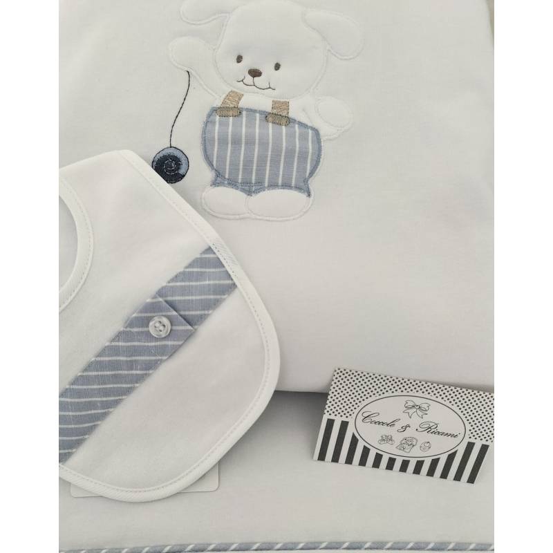 White and light blue cotton 1 month...