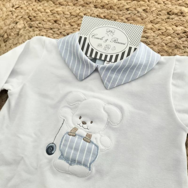 White and light blue cotton 1 month...