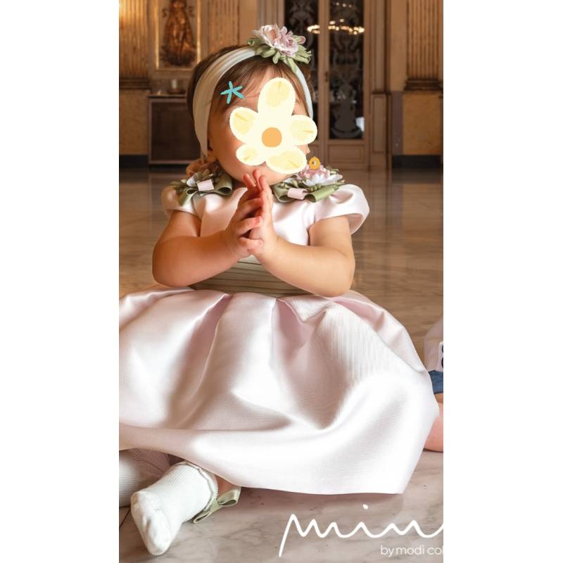 Minù Robe de baptême avec bandeau...