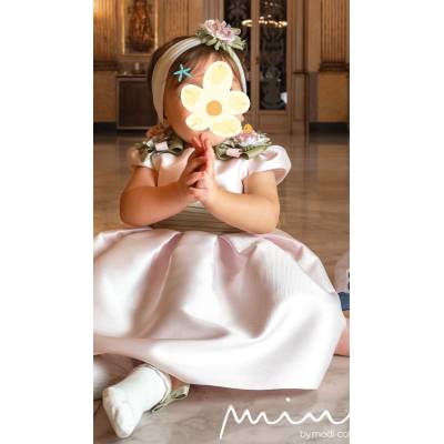 Christening dress with baby girl band Minù 9 months