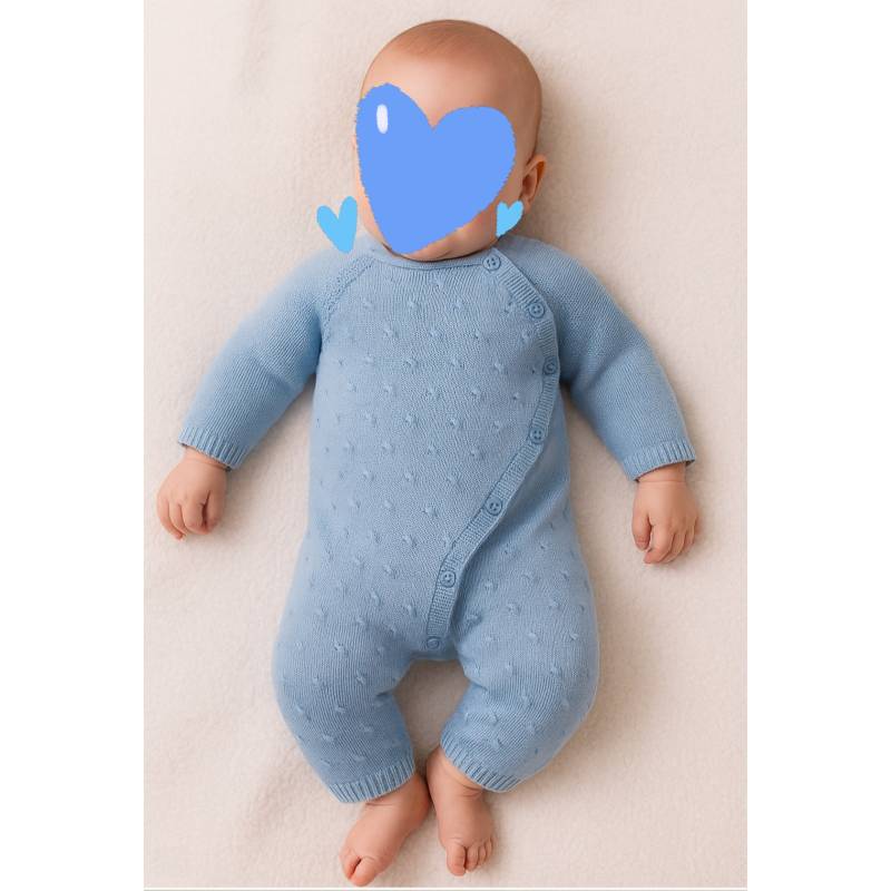 Tutina in filo di cotone azzurra Condor