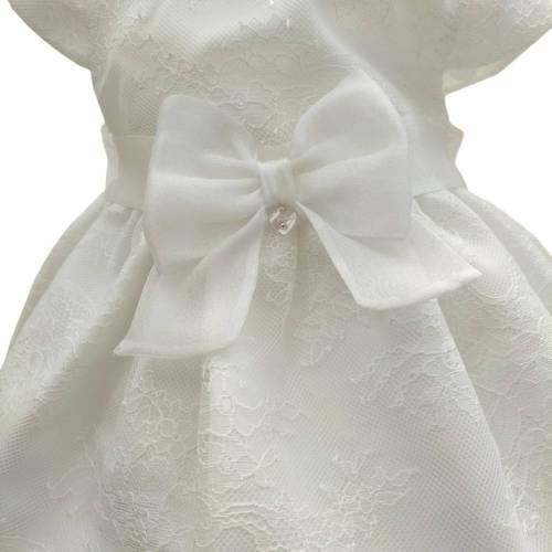 Abito elegante bianco bambina 3 mesi -  2