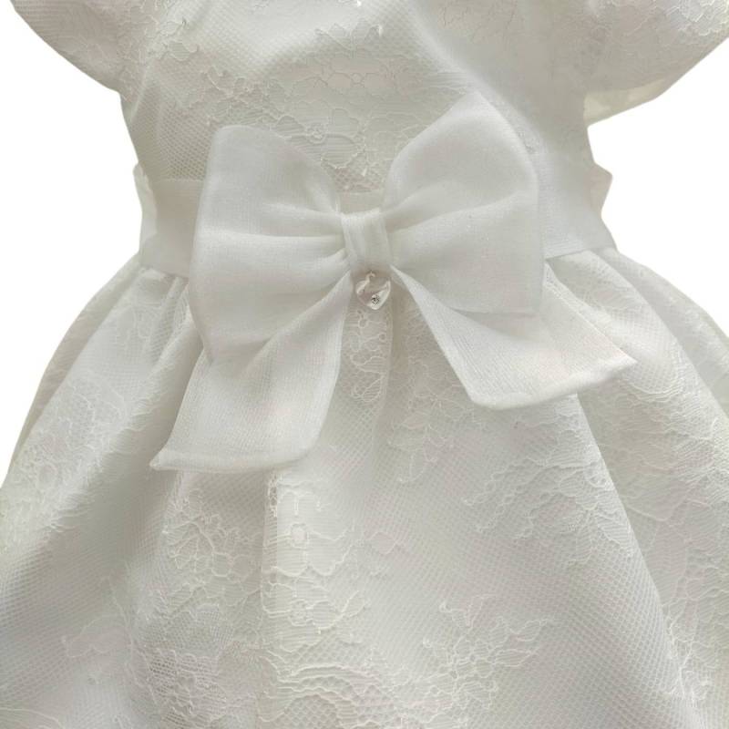 Abito elegante bianco bambina 3 mesi - 