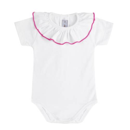 Body condor bianco e fucsia