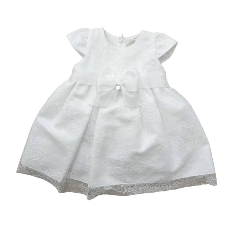 Elegantes weißes Kleid Baby Mädchen 3 Monate - 