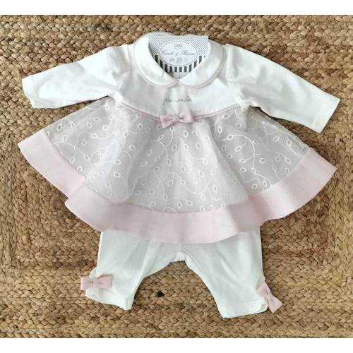 Elegant newborn baby cover 1 month with bonnet Minù 2