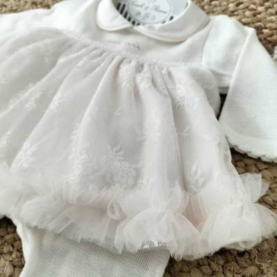 Coprifasce elegante neonata Minù 1 mese con fascetta