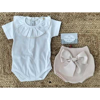 Body Condor blanco y rosa nude