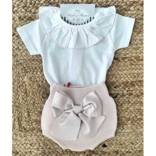 Body Condor blanco y rosa nude