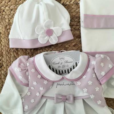 Coton assorti Minù en blanc laiteux et rose