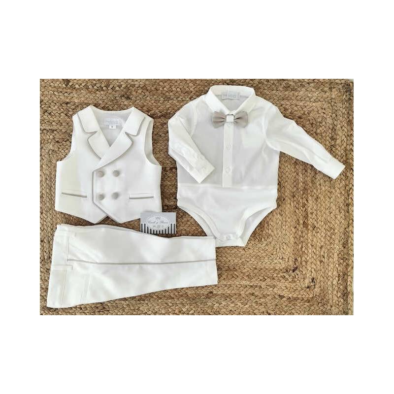 Completo elegante bambino bianco...