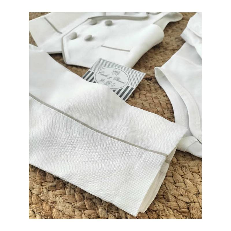 Completo elegante bambino bianco...