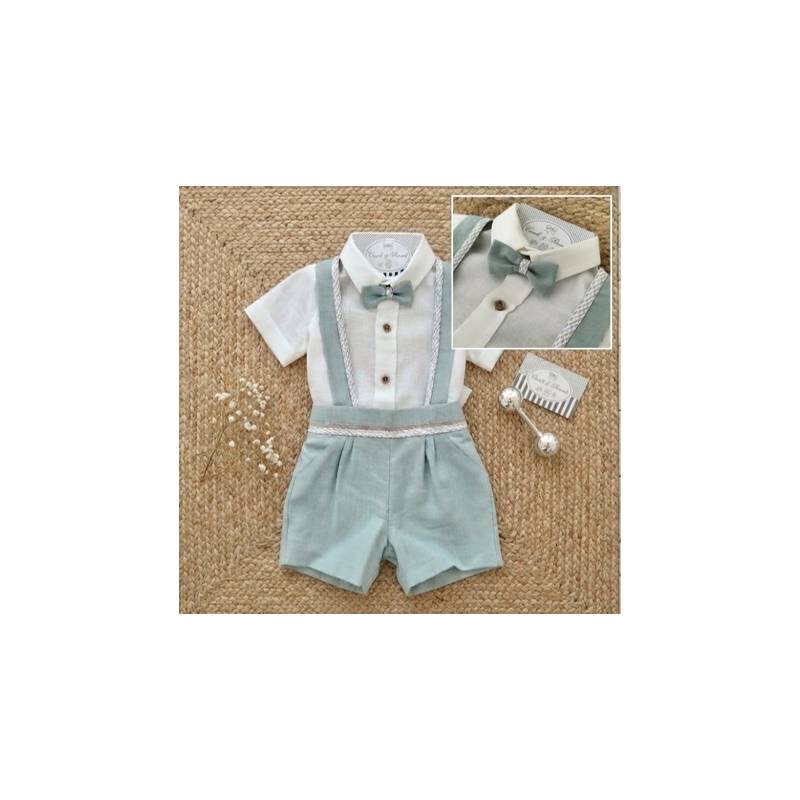 Completo in cotone bambino verde